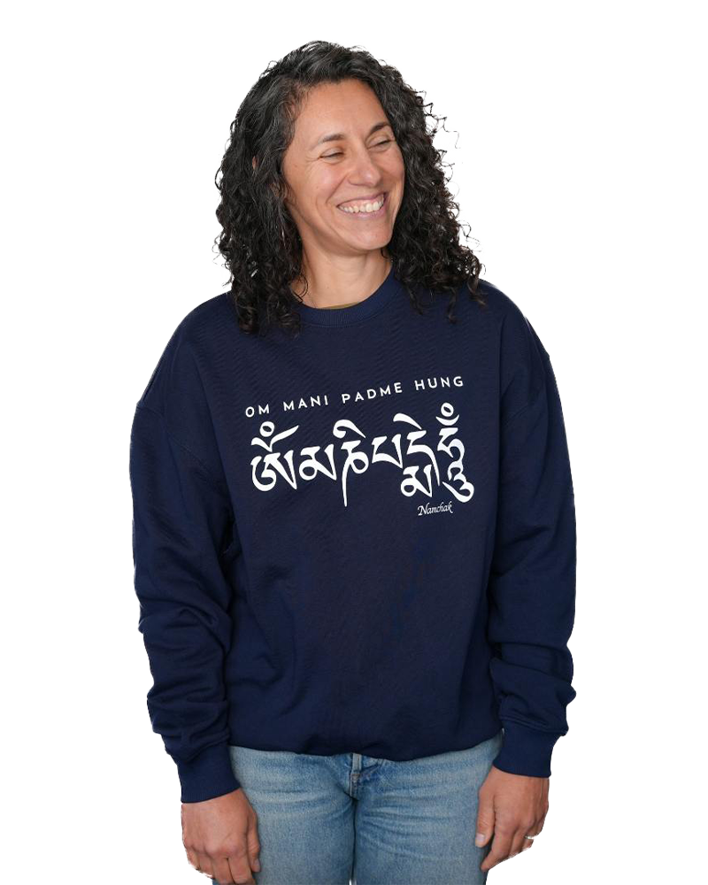 100% Organic Cotton Om Mani Padme Hung Crewneck Sweatshirt