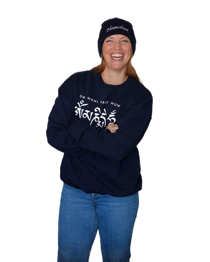 100% Organic Cotton Om Mani Padme Hung Crewneck Sweatshirt