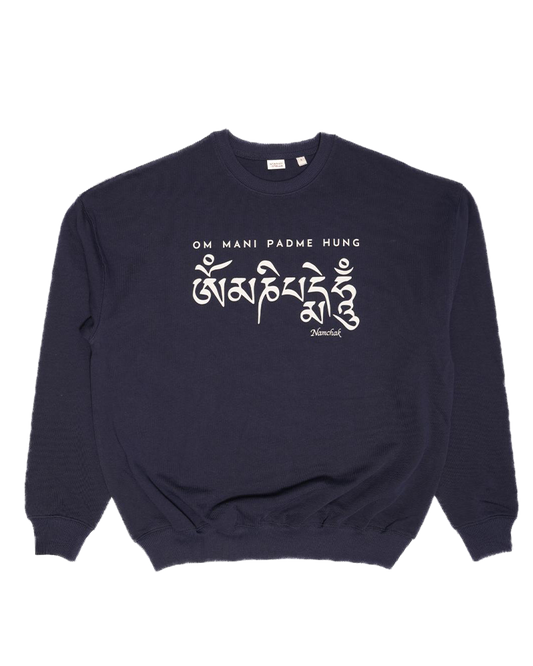 100% Organic Cotton Om Mani Padme Hung Crewneck Sweatshirt