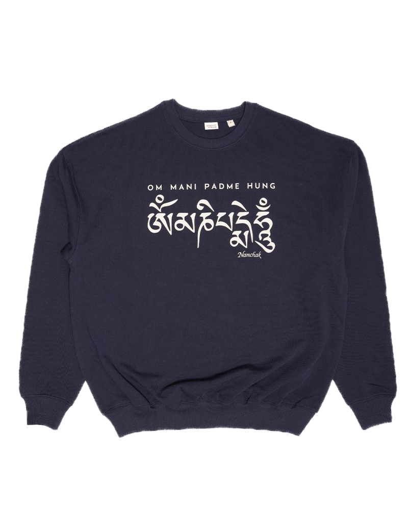 100% Organic Cotton Om Mani Padme Hung Crewneck Sweatshirt