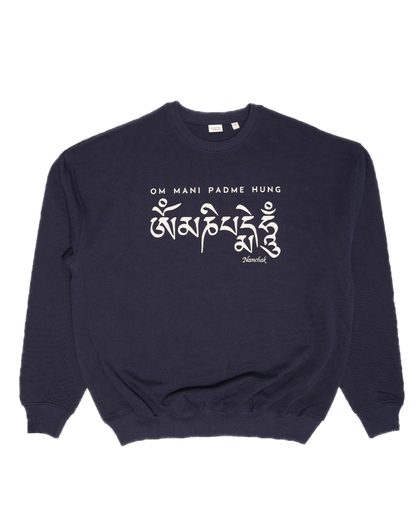 100% Organic Cotton Om Mani Padme Hung Crewneck Sweatshirt