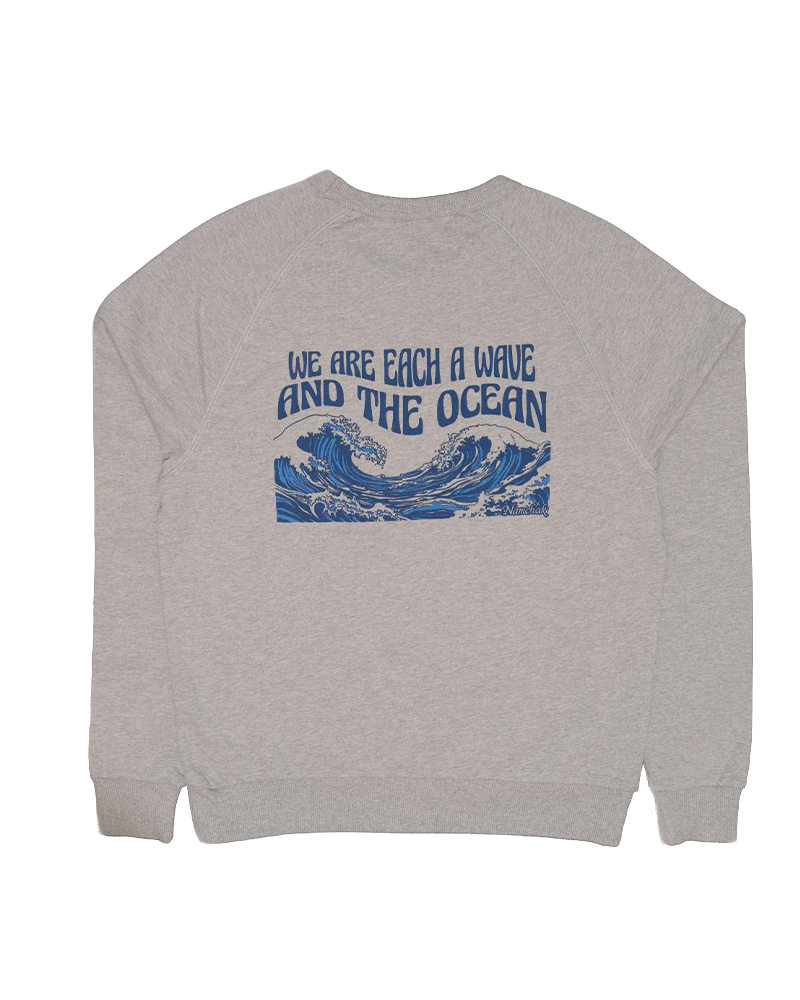 100% Organic Cotton Wave & Ocean Crewneck Sweatshirt