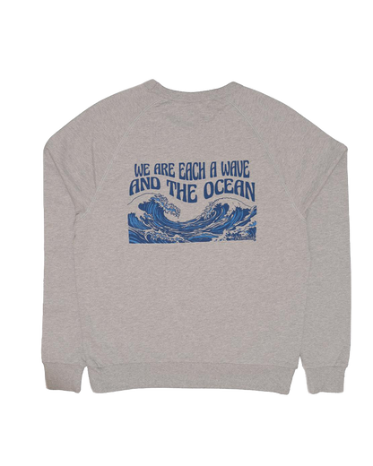 100% Organic Cotton Wave & Ocean Crewneck Sweatshirt