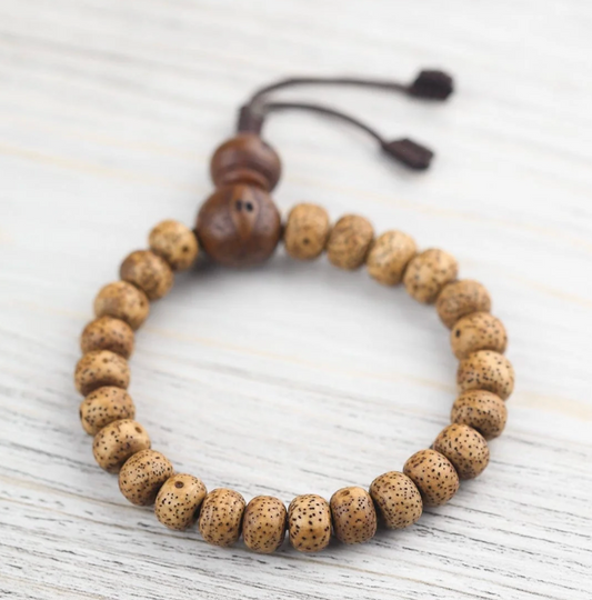 Lotus Seed Mala Bracelet- Anxiety-Relieving (Small)
