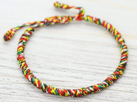 Tibetan Traditions Hand Knotted Colorful Bracelet
