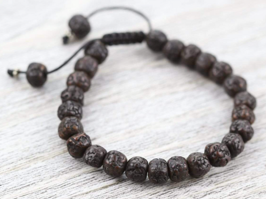 Aged Dark Rudraksha Wrist Mala
