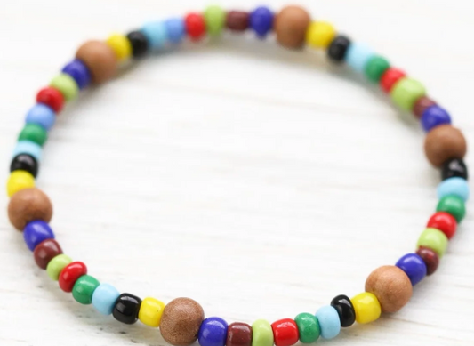 Mindful Minis Mala Bracelet - Multicolor Sandalwood